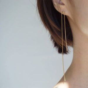 Long string earrings